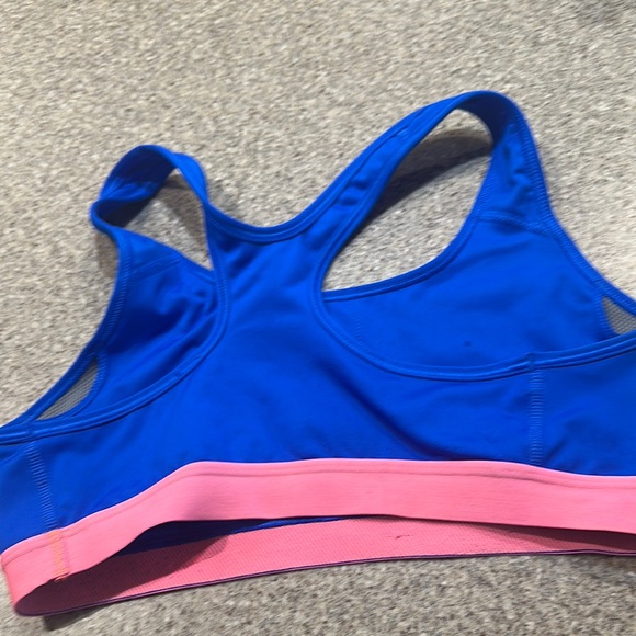 Nike Pro Women's Blue and Pink Sports Bra - Picture 2 of 3